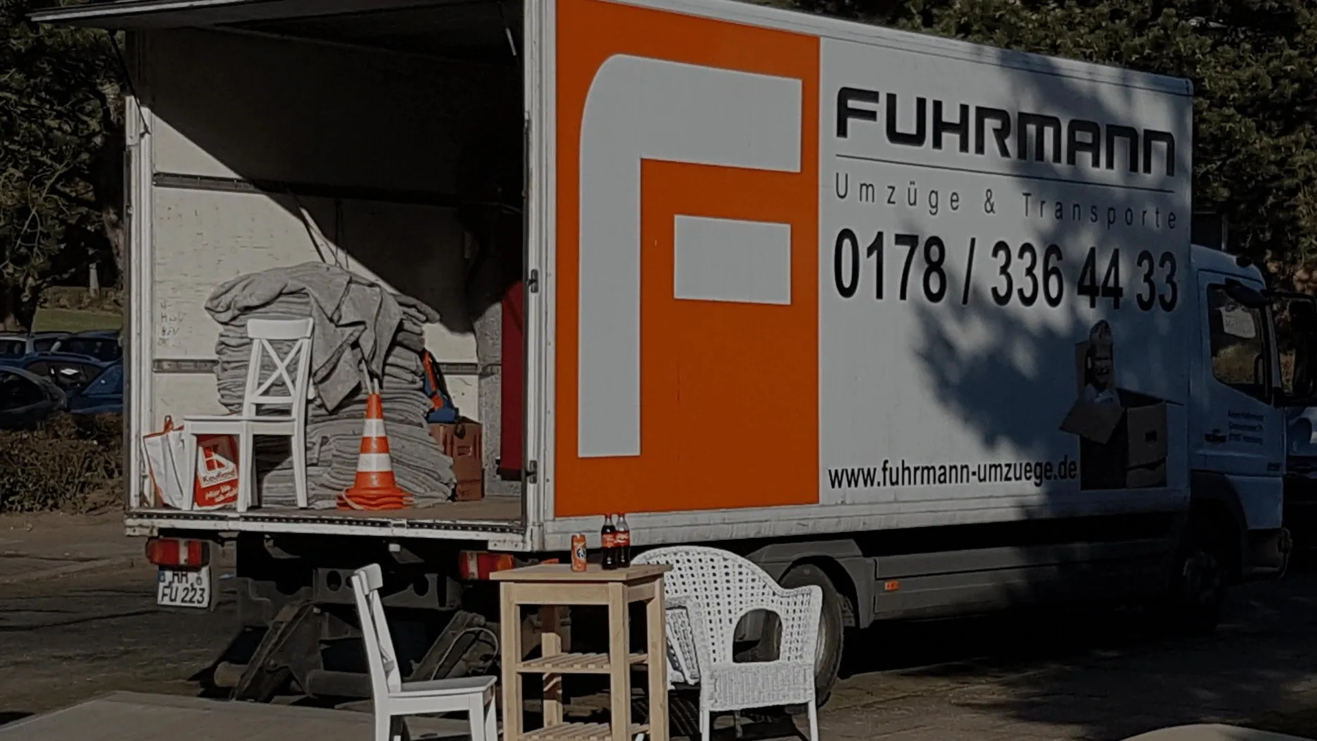 Fuhrmann Umzugswagen im Einsatz in Hamburg